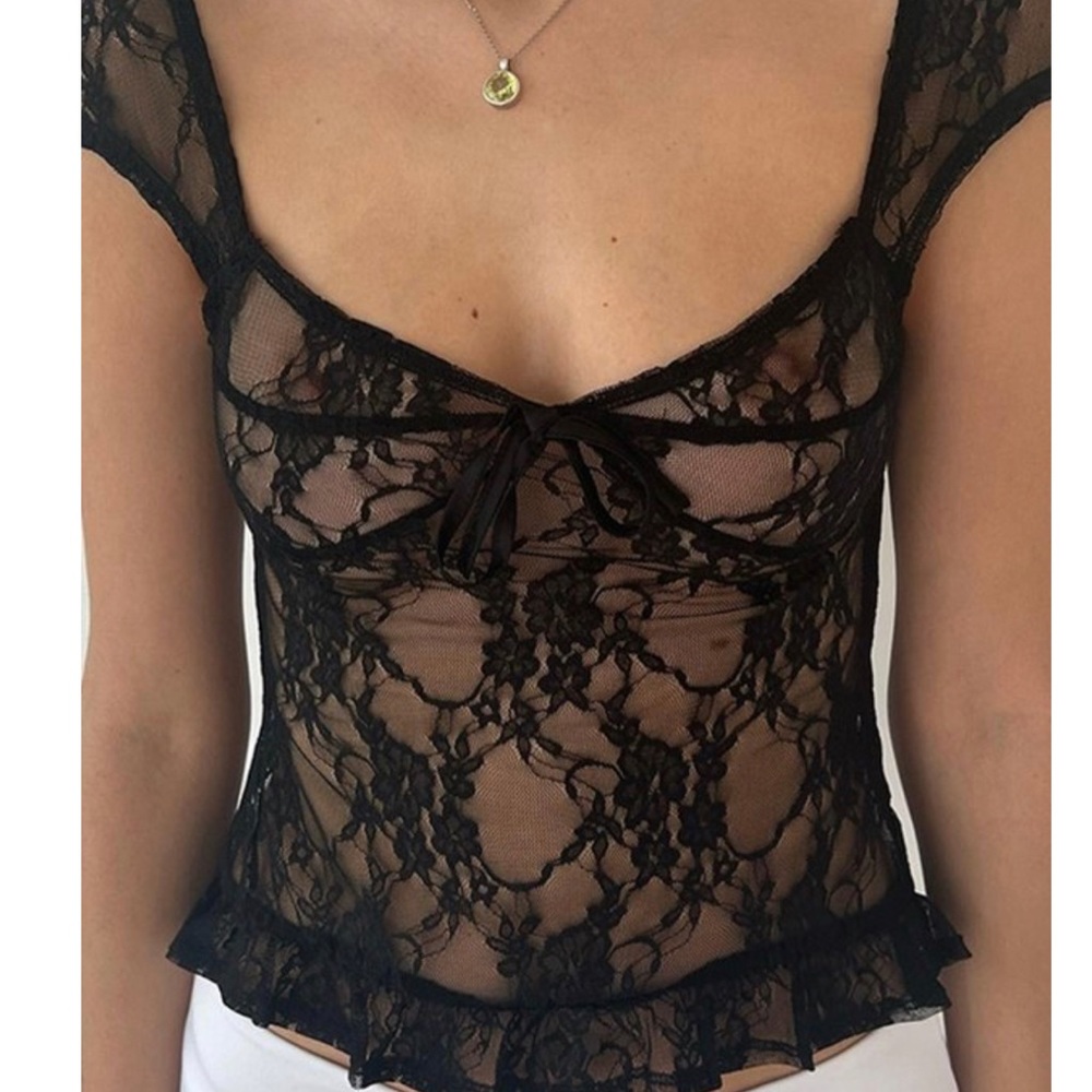 Black lace top!